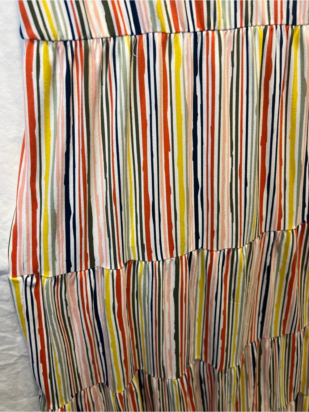 Striped Tiered Maxi Dress in Multi-Color XL - Picture 6 of 8
